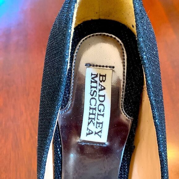 Badgley Mischka Kassidy ll black peep toe 4 1/2” heels Size 9 - Picture 6 of 12